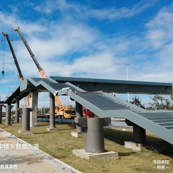 博那德钢构产品应用于福平大道人行天桥